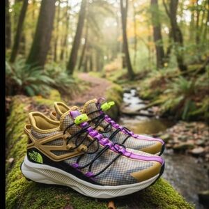 The North Face Women's Purple and Tan Athletic Shoes